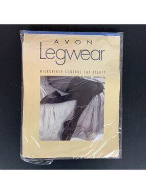 Avon Legwear Microfiber Control Top Tights Dark Navy Opaque Size B Medium